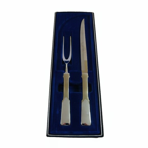 Vintage TOWLE Stainless Steel Cutlery ~ Boxed Knife & Fork Carving Set - Picture 4 of 9